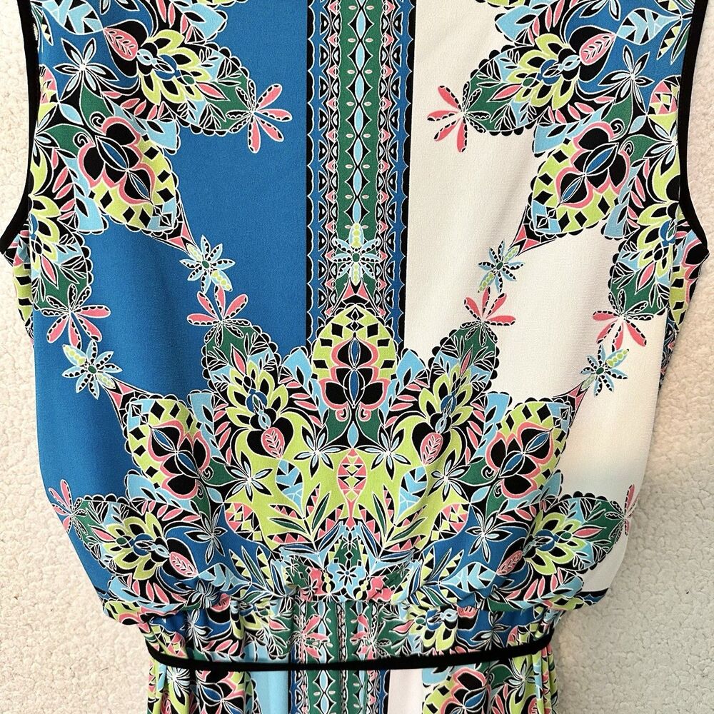 Dress Barn Womens Maxi Dress Size 14 Sleeveless Multicolor Pullover Multicolor - Picture 10 of 13